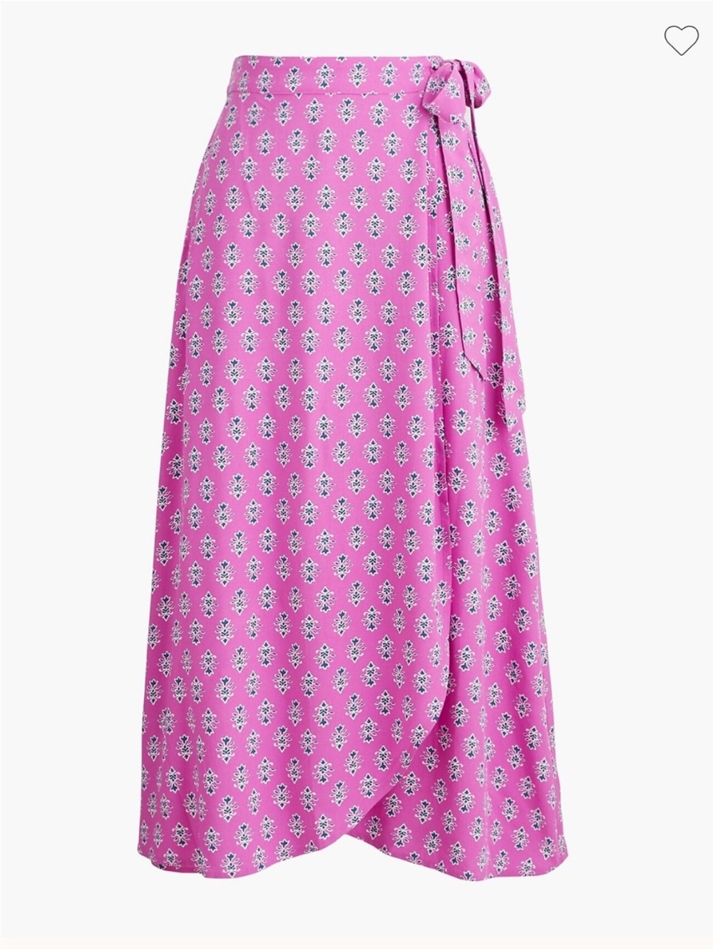 J. Crew Pink Floral Maxi Wrap Skirt